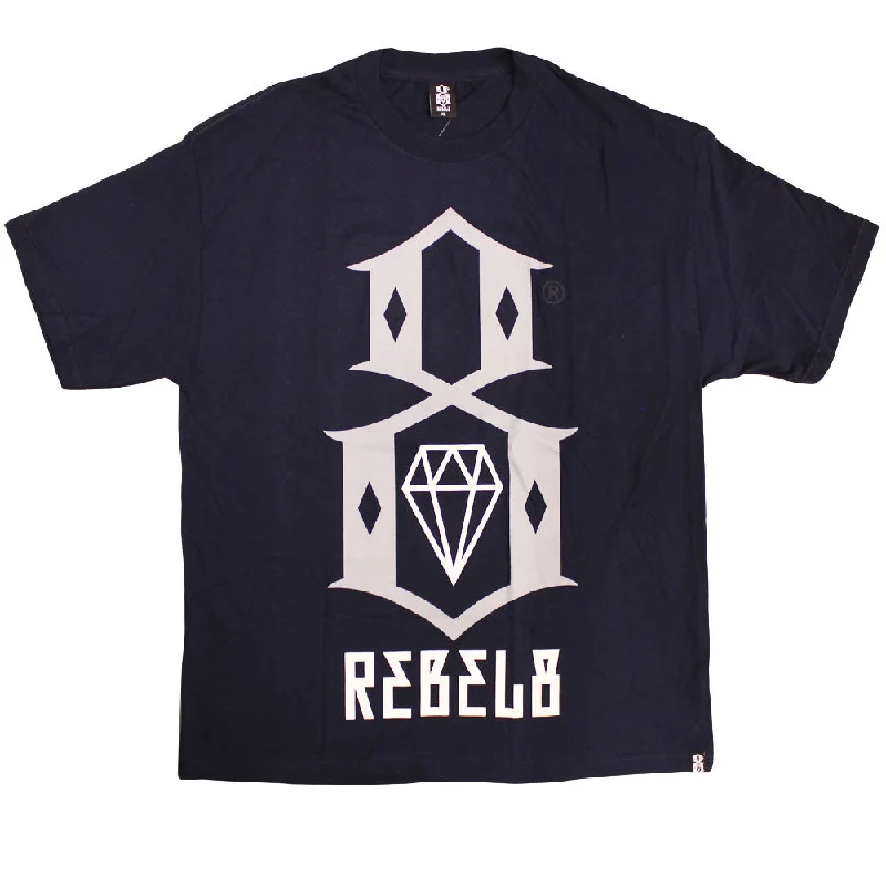 checker bold t-shirts -checker bold t-shirts -checker bold t-shirts -Rebel8 Logo T-shirt Navy