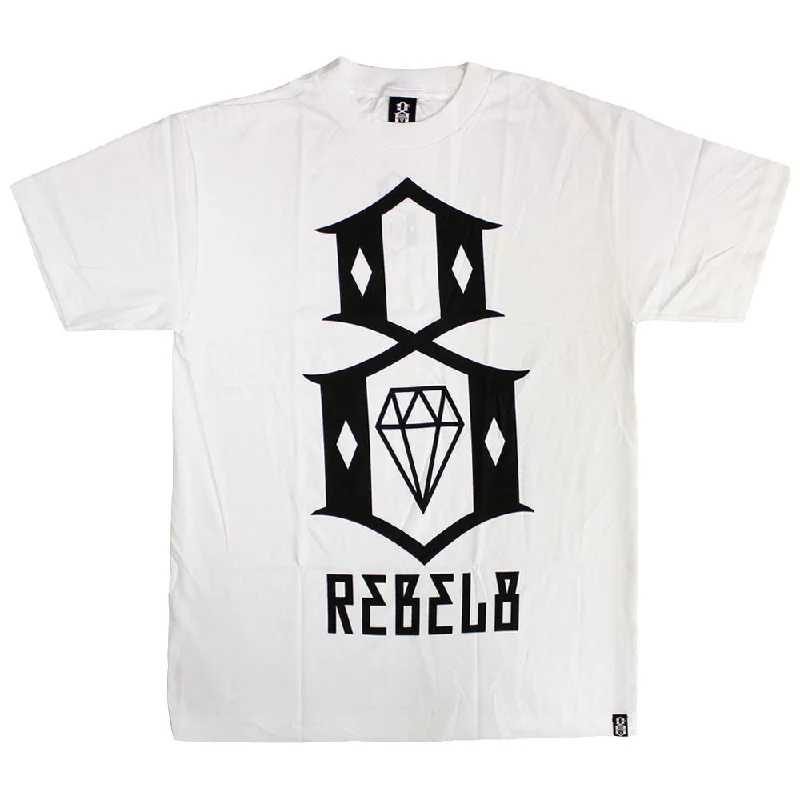 comfy loose t-shirts -comfy loose t-shirts -comfy loose t-shirts -Rebel8 Logo T-shirt White