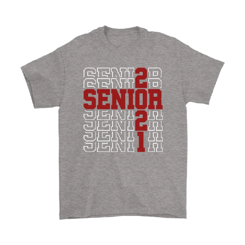 chic solid t-shirts -chic solid t-shirts -chic solid t-shirts -SENIOR Class 2021 T-Shirt, High School Color Burgundy, Men's & Women's