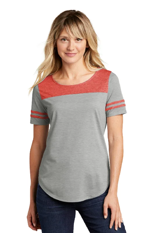 vintage collar t-shirts -vintage collar t-shirts -vintage collar t-shirts -Sport-Tek Womens Fan Moisture Wicking Short Sleeve Crewneck T-Shirt - Heather Light Grey/Heather True Red