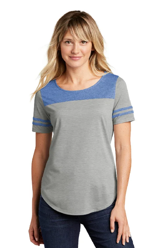 fast athletic t-shirts -fast athletic t-shirts -fast athletic t-shirts -Sport-Tek Womens Fan Moisture Wicking Short Sleeve Crewneck T-Shirt - Heather Light Grey/Heather True Royal Blue