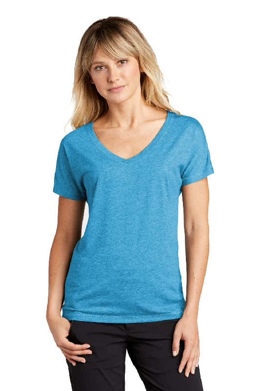 flowy cuff t-shirts -flowy cuff t-shirts -flowy cuff t-shirts -Sport-Tek Womens Moisture Wicking Short Sleeve V-Neck T-Shirt - Heather Pond Blue