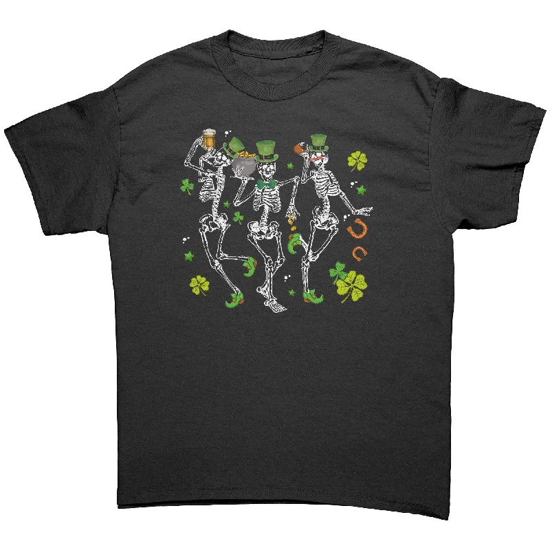 sports vented t-shirts -sports vented t-shirts -sports vented t-shirts -St Patrick's Day Skeleton Party Unisex T-Shirt