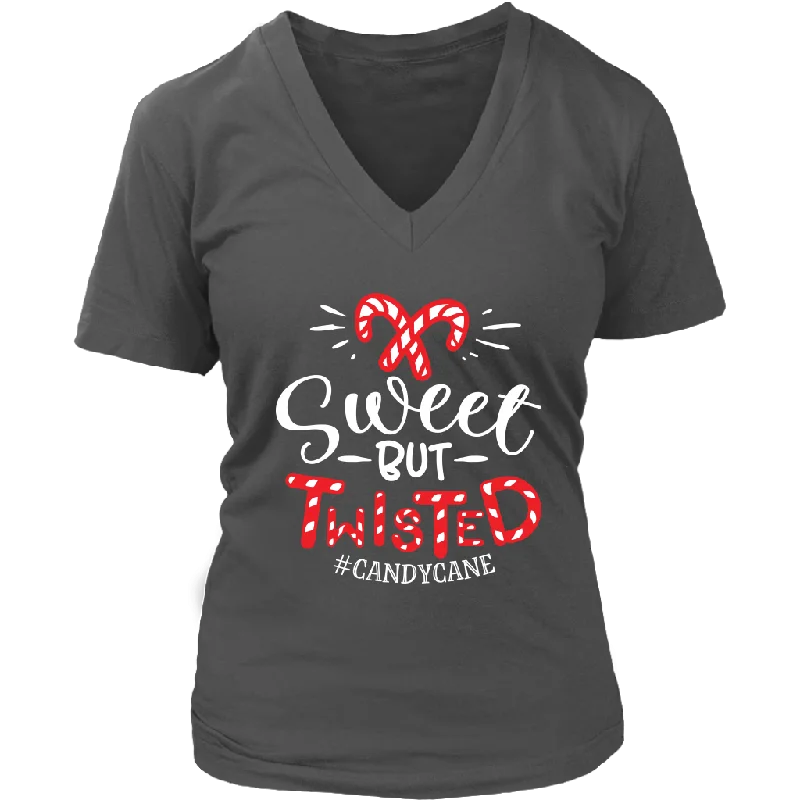 workout versatile t-shirts -workout versatile t-shirts -workout versatile t-shirts -SWEET but TWISTED Candy Cane Women's V-Neck T-Shirt