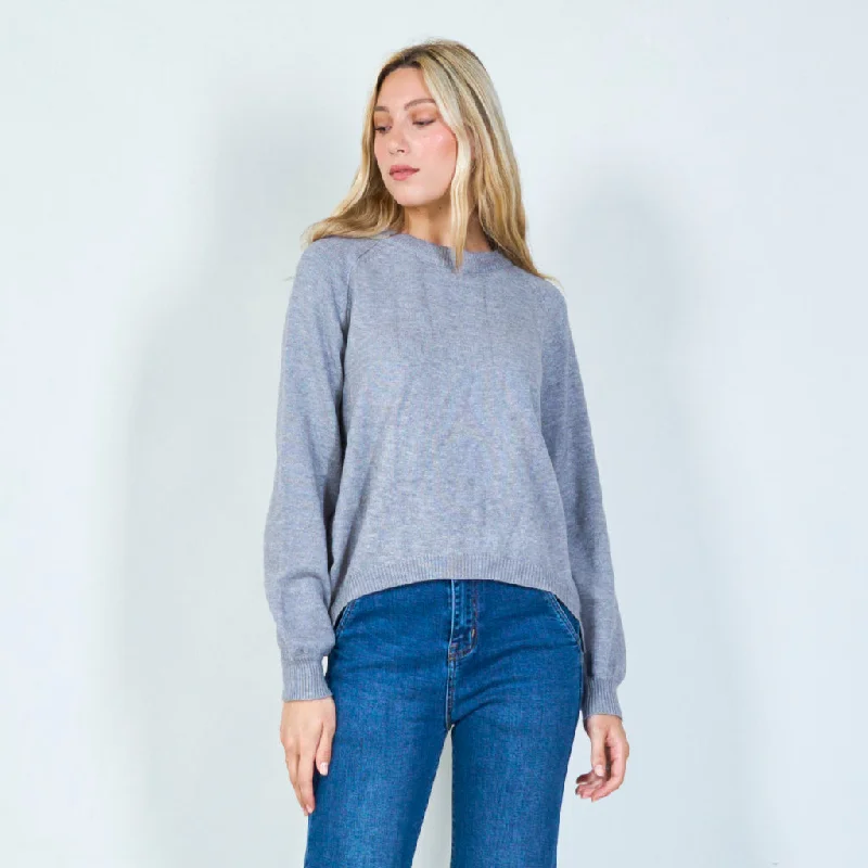 extended pullover sweaters -Casual high-low sweater wholesale