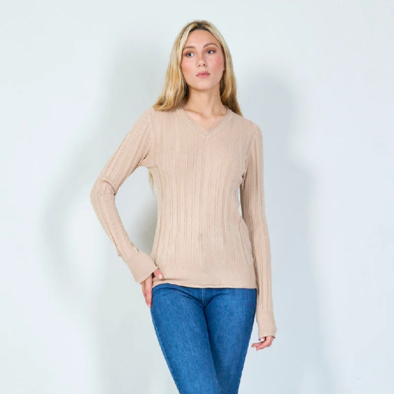 high-neck pullover sweaters -Knitted sweater with pattern wholesale