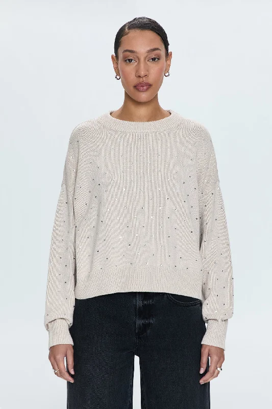 soft blend mohair pullover sweaters -Steph Sweater - Crystal Mink