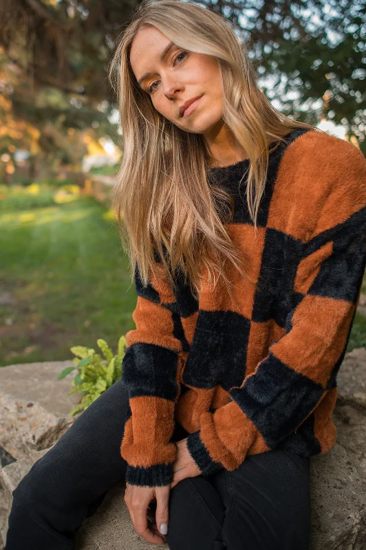 chunky striped pullover sweaters -The Bits and Pieces Fuzzy Sweater