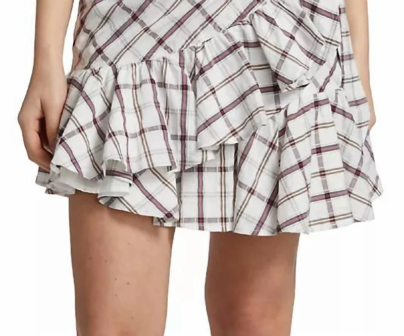 laid-back weekend skirts -laid-back weekend skirts -Memphis Skirt In White Multi