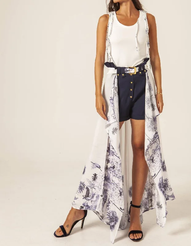 flowy cuff skirts -flowy cuff skirts -Savage Over Skirt Wild Pants In Navy