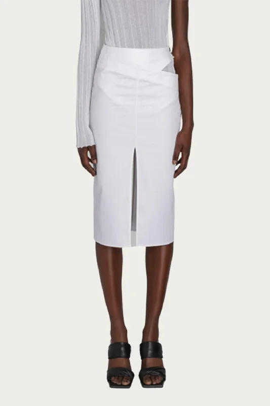 utility pocket skirts -utility pocket skirts -Tongs Skirt In White