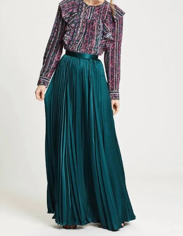 relaxed Saturday skirts -relaxed Saturday skirts -Wesley Maxi Skirt In Emerald