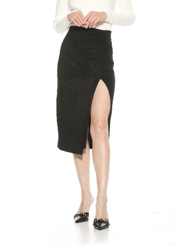 flex yoga skirts -flex yoga skirts -Zayla Suede Skirt