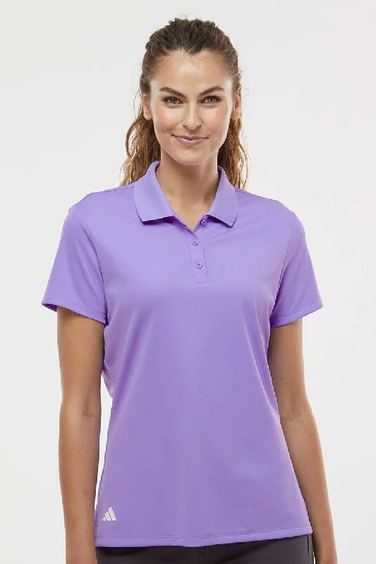 earthy bamboo blouses & shirts -earthy bamboo blouses & shirts -Adidas Womens UV Protection Short Sleeve Polo Shirt - Light Flash Purple