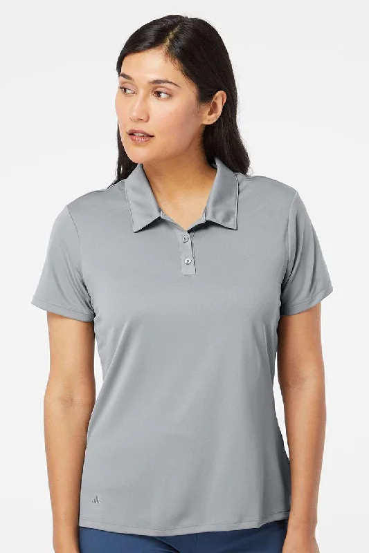 resilient casual blouses & shirts -resilient casual blouses & shirts -Adidas Womens Performance UPF 50+ Short Sleeve Polo Shirt - Grey