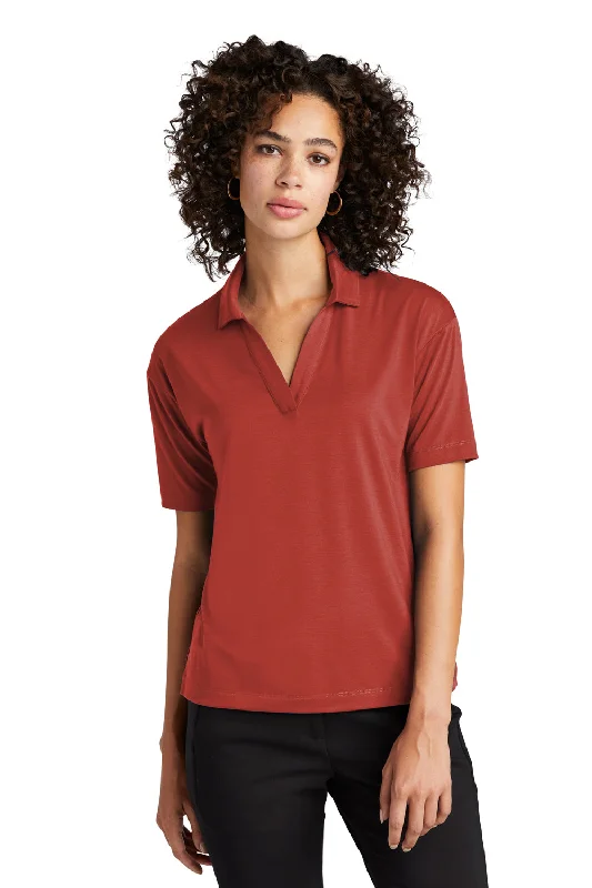 neat fitted blouses & shirts -neat fitted blouses & shirts -Mercer+Mettle Womens Moisture Wicking Short Sleeve Polo Shirt - Terracotta Red