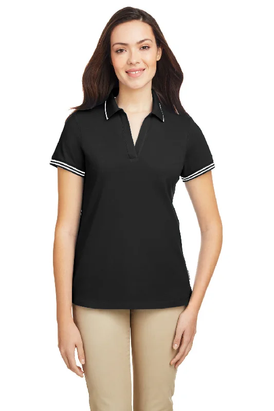 vintage iconic blouses & shirts -vintage iconic blouses & shirts -Nautica Womens Desk Short Sleeve Polo Shirt - Black/White