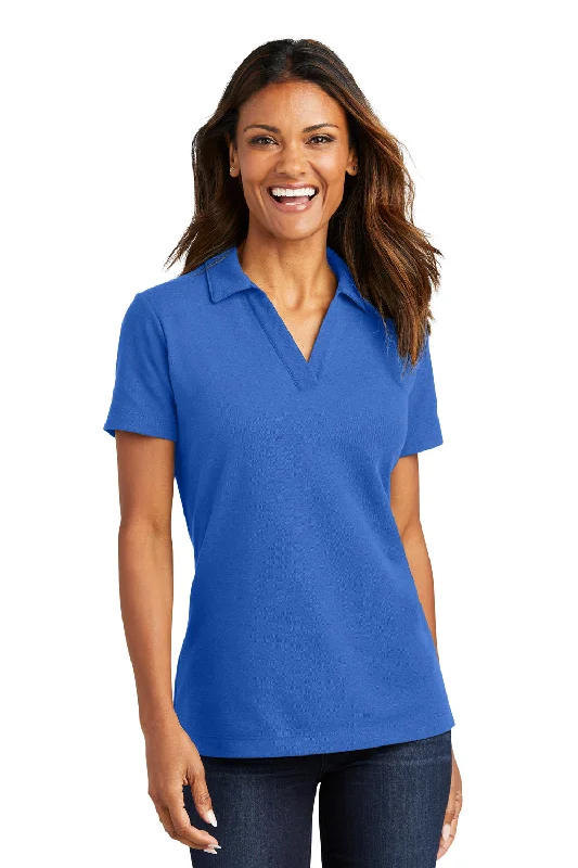 modern slim blouses & shirts -modern slim blouses & shirts -Port Authority Womens C-FREE Pique Short Sleeve Polo Shirt - True Blue