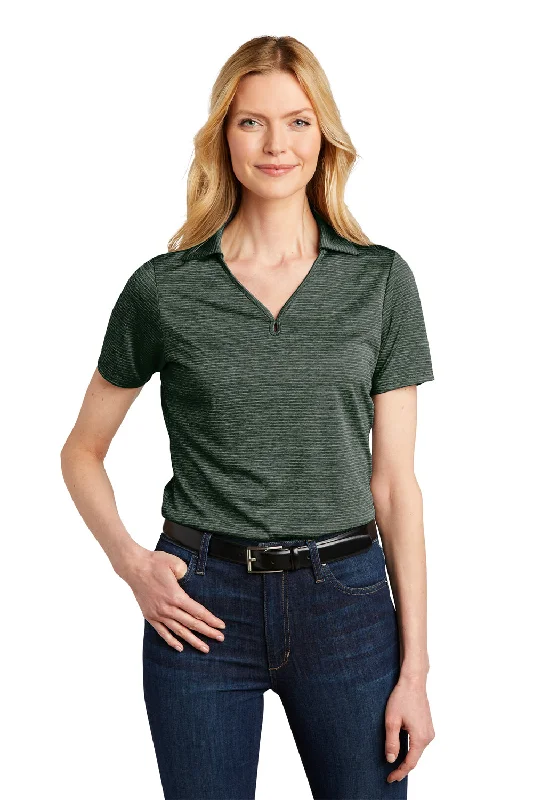 printed fun blouses & shirts -printed fun blouses & shirts -Port Authority Womens Moisture Wicking Shadow Stripe Short Sleeve Polo Shirt - Deep Forest Green