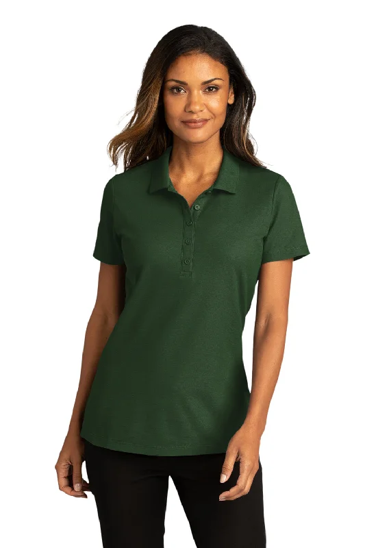 striped vivid blouses & shirts -striped vivid blouses & shirts -Port Authority Womens React SuperPro Snag Resistant Short Sleeve Polo Shirt - Dark Green