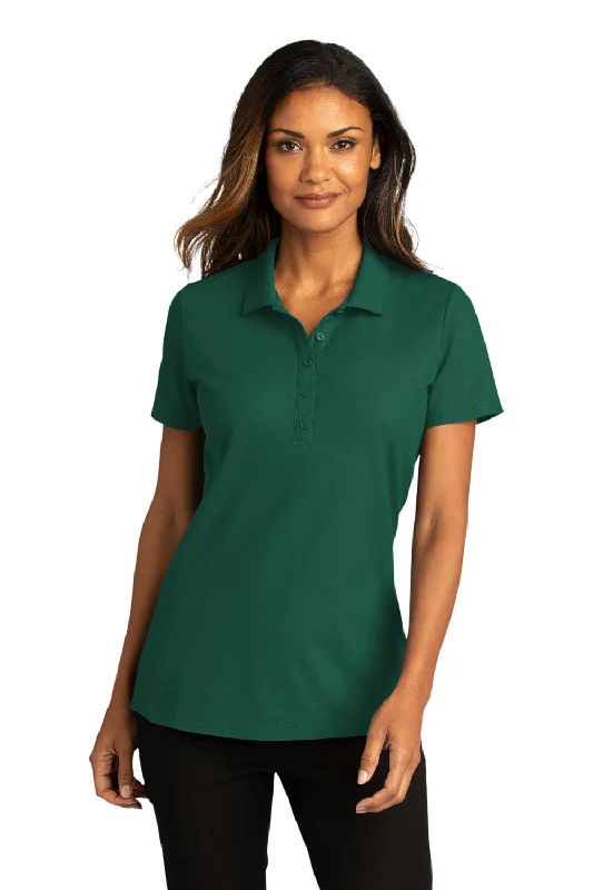 resilient casual blouses & shirts -resilient casual blouses & shirts -Port Authority Womens React SuperPro Snag Resistant Short Sleeve Polo Shirt - Marine Green