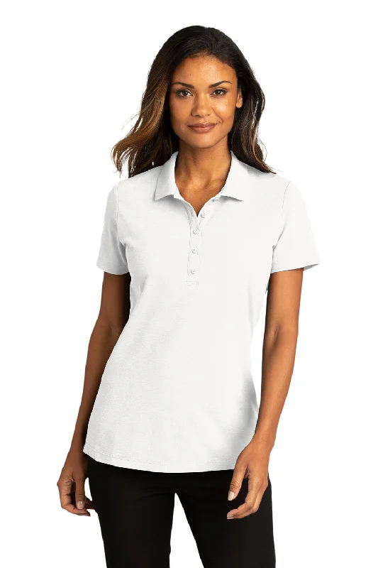 breezy blend blouses & shirts -breezy blend blouses & shirts -Port Authority Womens React SuperPro Snag Resistant Short Sleeve Polo Shirt - White