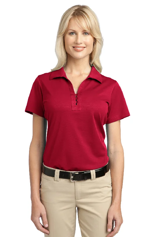 light travel blouses & shirts -light travel blouses & shirts -Port Authority Womens Tech Moisture Wicking Short Sleeve Polo Shirt - Rich Red - Closeout