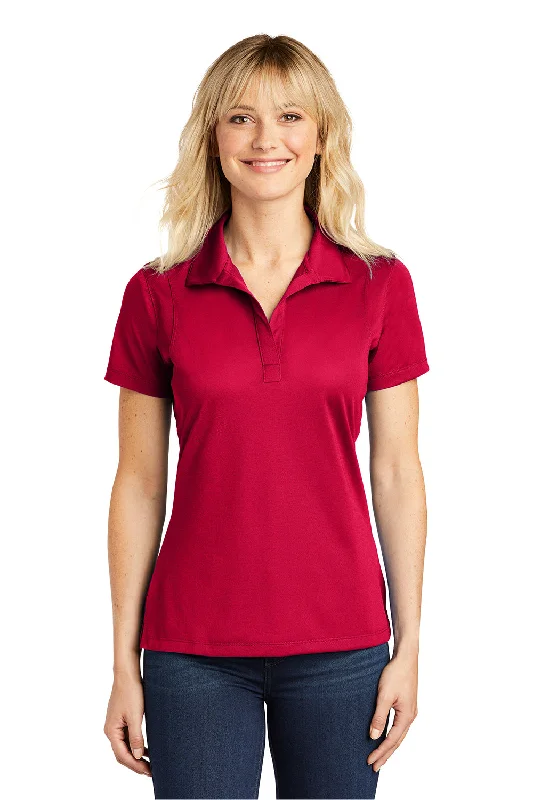 vivid striped blouses & shirts -vivid striped blouses & shirts -Sport-Tek Womens Sport-Wick Moisture Wicking Short Sleeve Polo Shirt - Deep Red