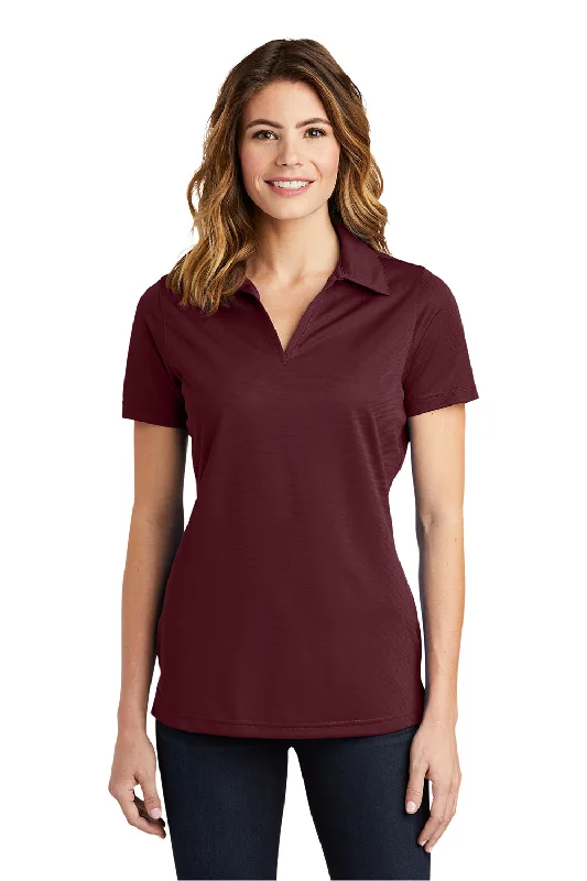 travel light blouses & shirts -travel light blouses & shirts -Sport-Tek Womens Active Mesh Moisture Wicking Short Sleeve Polo Shirt - Maroon