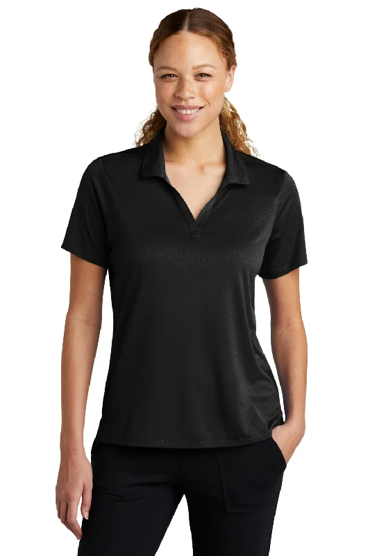 light travel blouses & shirts -light travel blouses & shirts -Sport-Tek Womens Sideline Moisture Wicking Short Sleeve Polo Shirt - Black