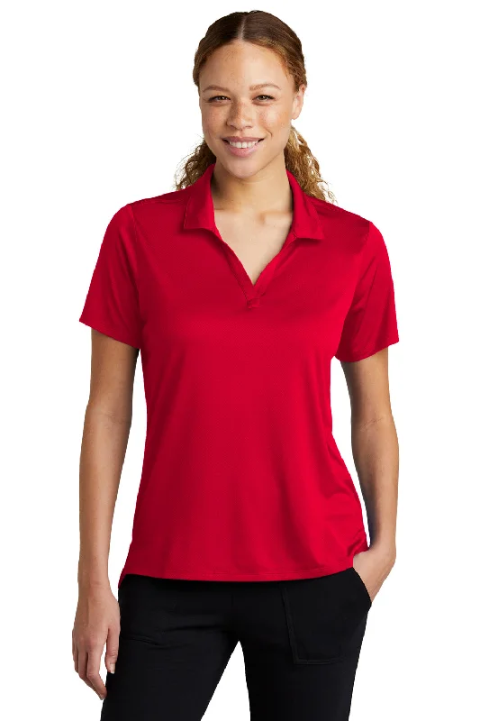 flex casual blouses & shirts -flex casual blouses & shirts -Sport-Tek Womens Sideline Moisture Wicking Short Sleeve Polo Shirt - Deep Red