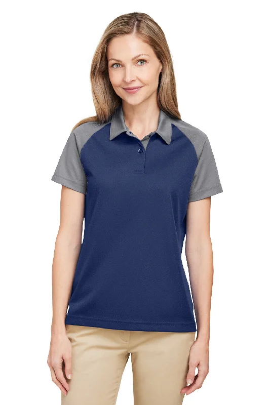 daily chill blouses & shirts -daily chill blouses & shirts -Team 365 Womens Command Colorblock Moisture Wicking Short Sleeve Polo Shirt - Dark Navy Blue/Graphite Grey