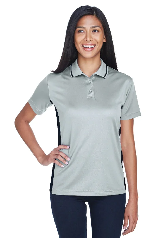 chic mock blouses & shirts -chic mock blouses & shirts -UltraClub Womens Cool & Dry Moisture Wicking Short Sleeve Polo Shirt - Grey/Black