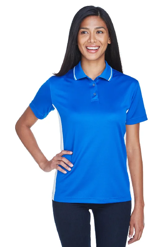 blended fabric blouses & shirts -blended fabric blouses & shirts -UltraClub Womens Cool & Dry Moisture Wicking Short Sleeve Polo Shirt - Royal Blue/White