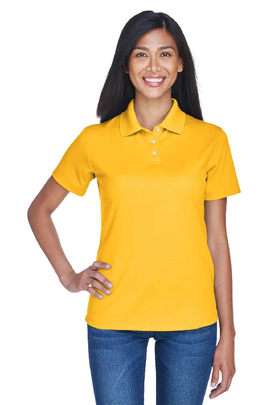 cuff flowy blouses & shirts -cuff flowy blouses & shirts -UltraClub Womens Cool & Dry Performance Moisture Wicking Short Sleeve Polo Shirt - Gold