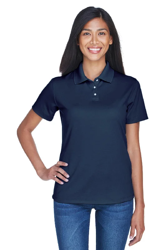 trim contrast blouses & shirts -trim contrast blouses & shirts -UltraClub Womens Cool & Dry Performance Moisture Wicking Short Sleeve Polo Shirt - Navy Blue