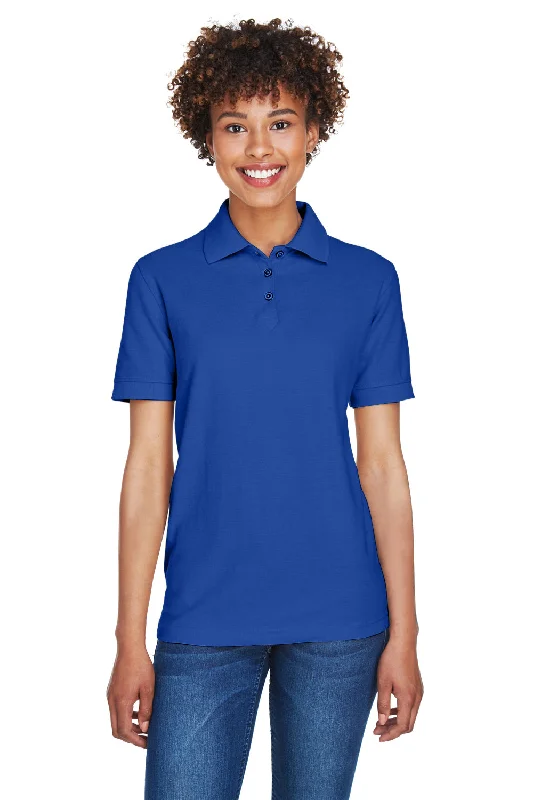 eco premium blouses & shirts -eco premium blouses & shirts -UltraClub Womens Whisper Short Sleeve Polo Shirt - Royal Blue