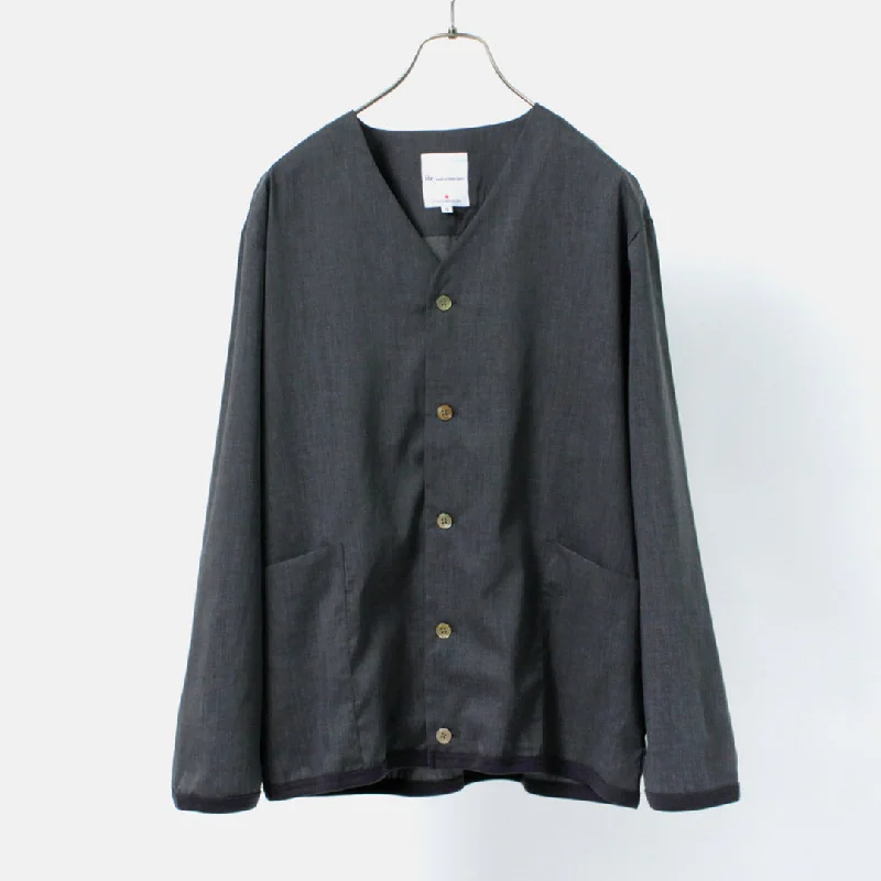 relaxed alpaca cardigans -RE MADE IN TOKYO JAPAN / Linen Coolmax Shirt Cardigan