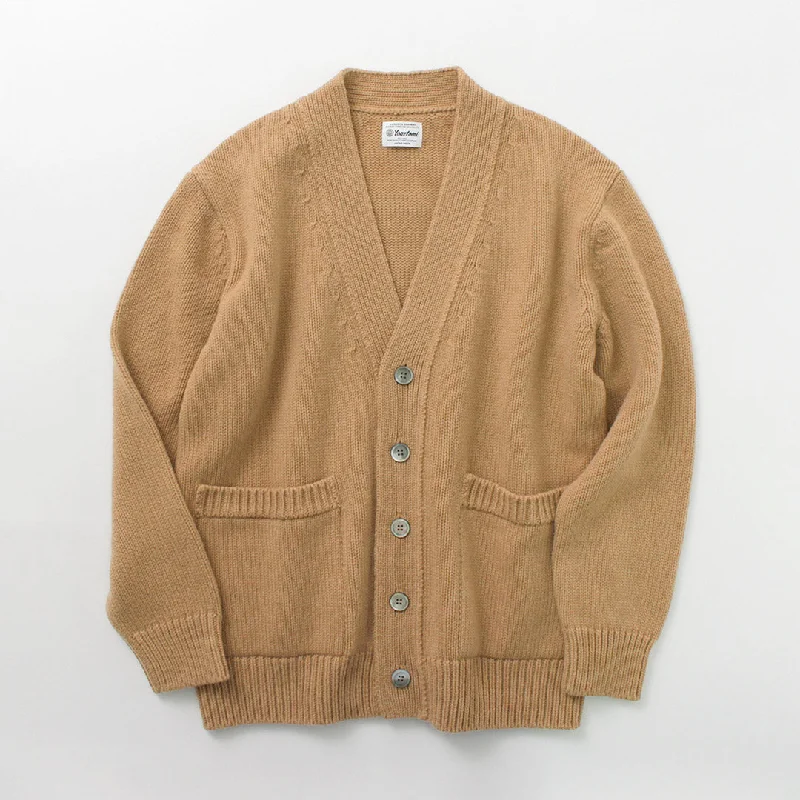 deep mohair cardigans -YONETOMI NEW BASIC / Soft lamb wool knit cardigan