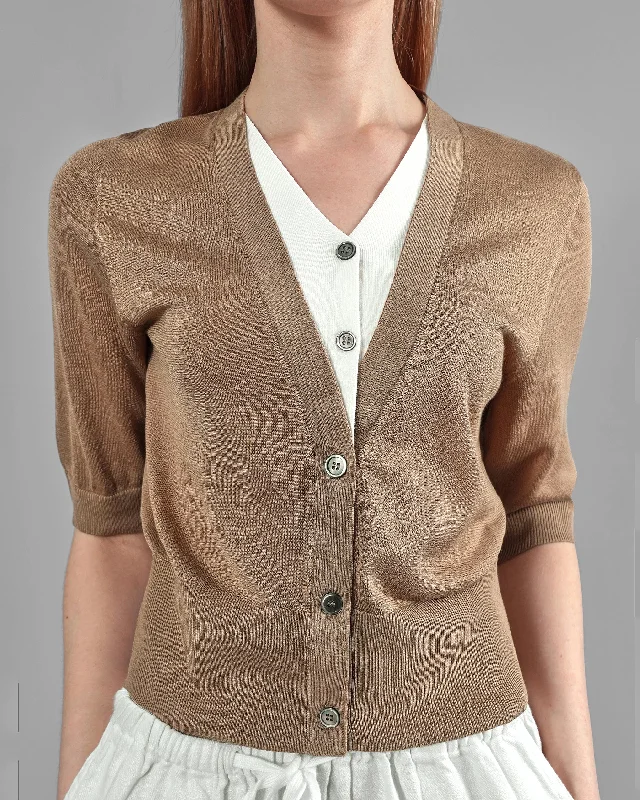 blended cashmere cardigans -Andie Layered Cardigan