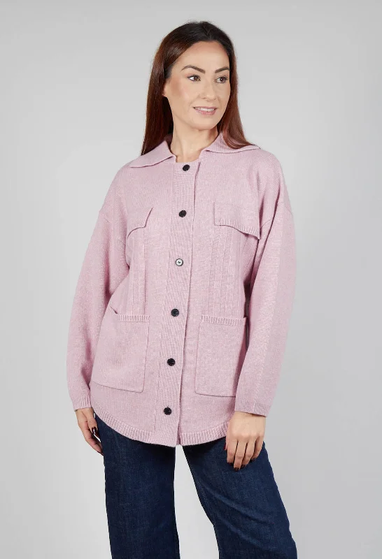 thick plaid cardigans -Marion Cardigan in Pink