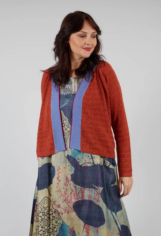 bold knit ribbed cardigans -Tender Cardigan in Ginger Jacaranda