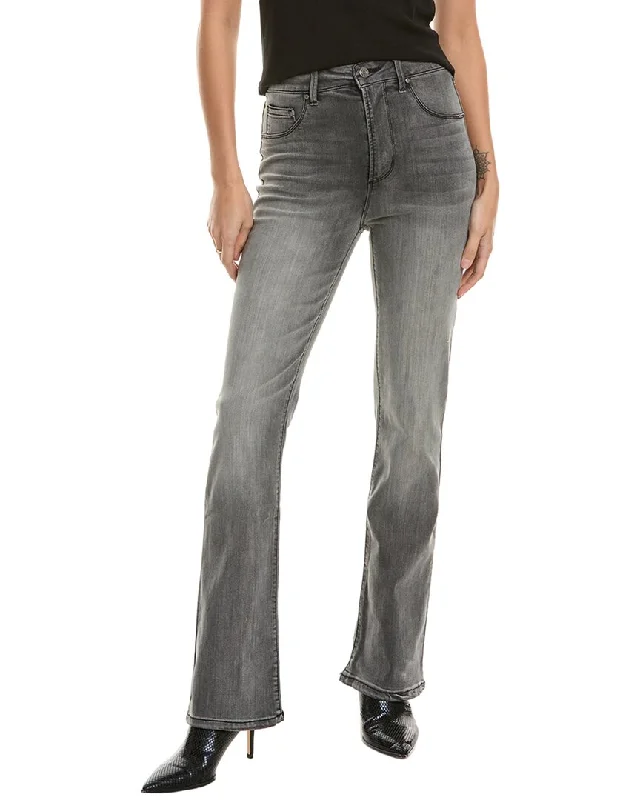 chic tapered shorts -chic tapered pants -AFRM Huxley Shadow Grey Baby Bootcut Jean