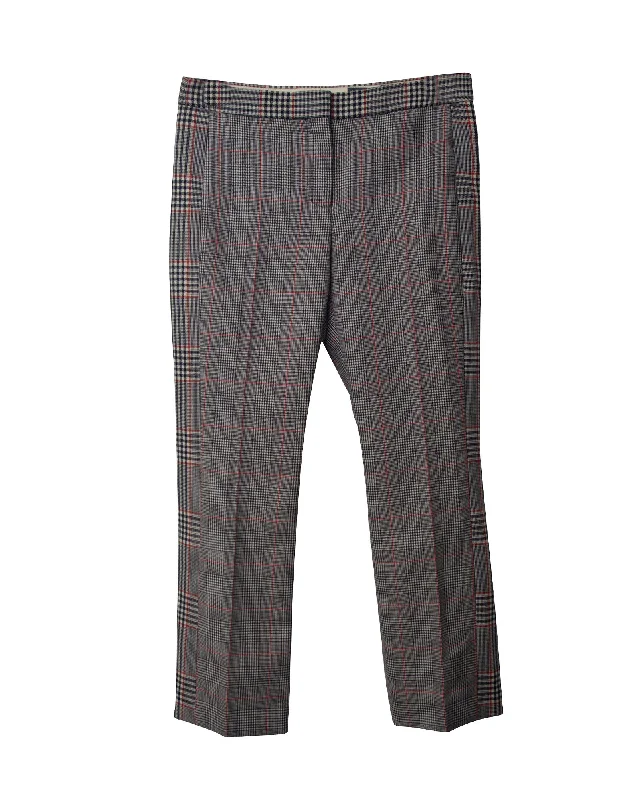 earthy bamboo shorts -earthy bamboo pants -Alexander McQueen Checked Pants in Black and White Virgin Wool