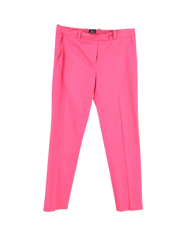 printed fun shorts -printed fun pants -Alexander McQueen Cropped Trousers in Pink Cotton