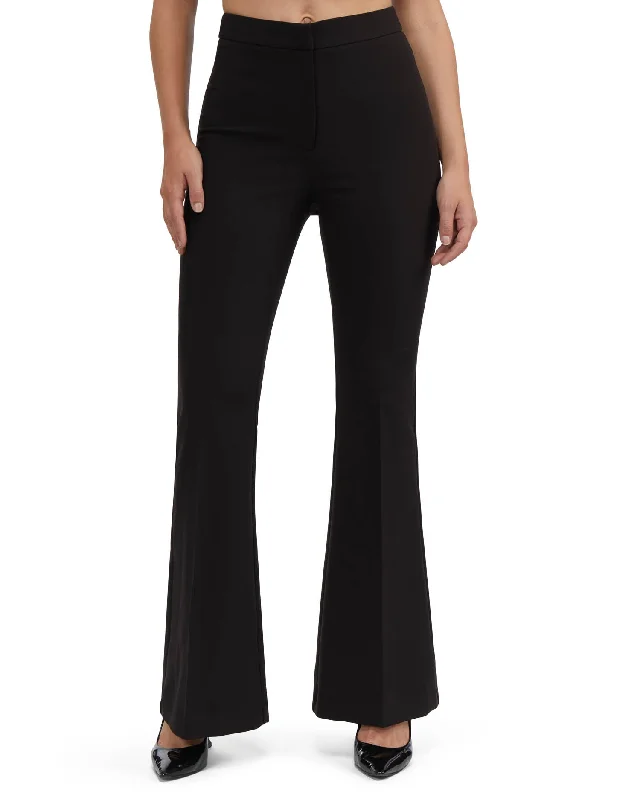 sleek straight leg shorts -sleek straight leg pants -Bebe Women's High Waist Flared Tailored Pant