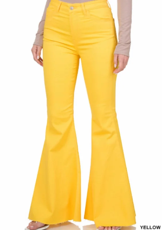 nostalgic vintage shorts -nostalgic vintage pants -Bell Bottoms Pant In Yellow