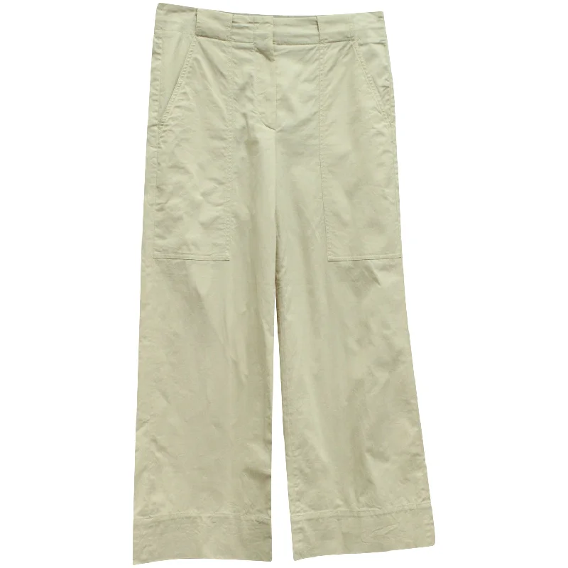 Saturday relaxed shorts -Saturday relaxed pants -Brunello Cucinelli Wide Leg Pants in Beige Cotton