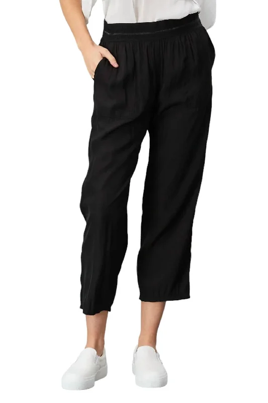 cool summer shorts -cool summer pants -D-Satin Crop Jogger In Nighwatch