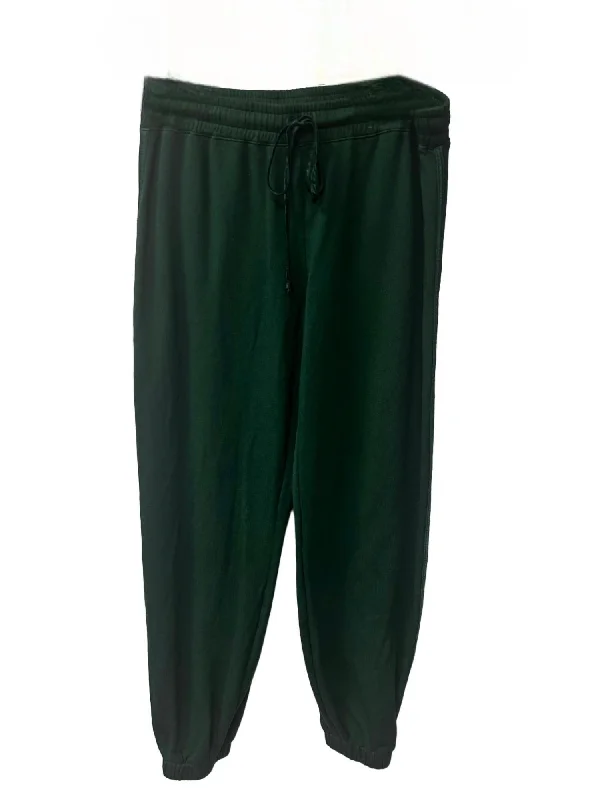 earthy bamboo shorts -earthy bamboo pants -Elastic Vintage Sweatpants In Evergreen